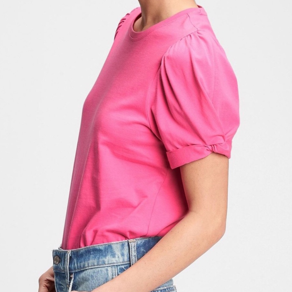 Gap Pink Puff Short Sleeve Top Size S NWOT